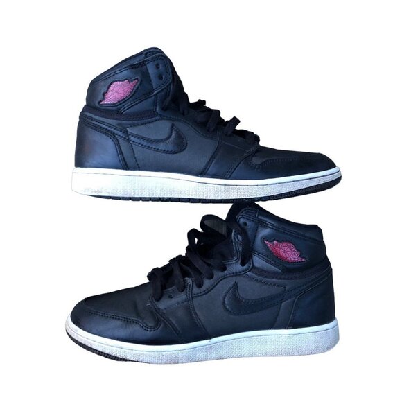 Air Jordan 1 Retro High Black Satin Gym Red Black Size 7.5 - Picture 4 of 15